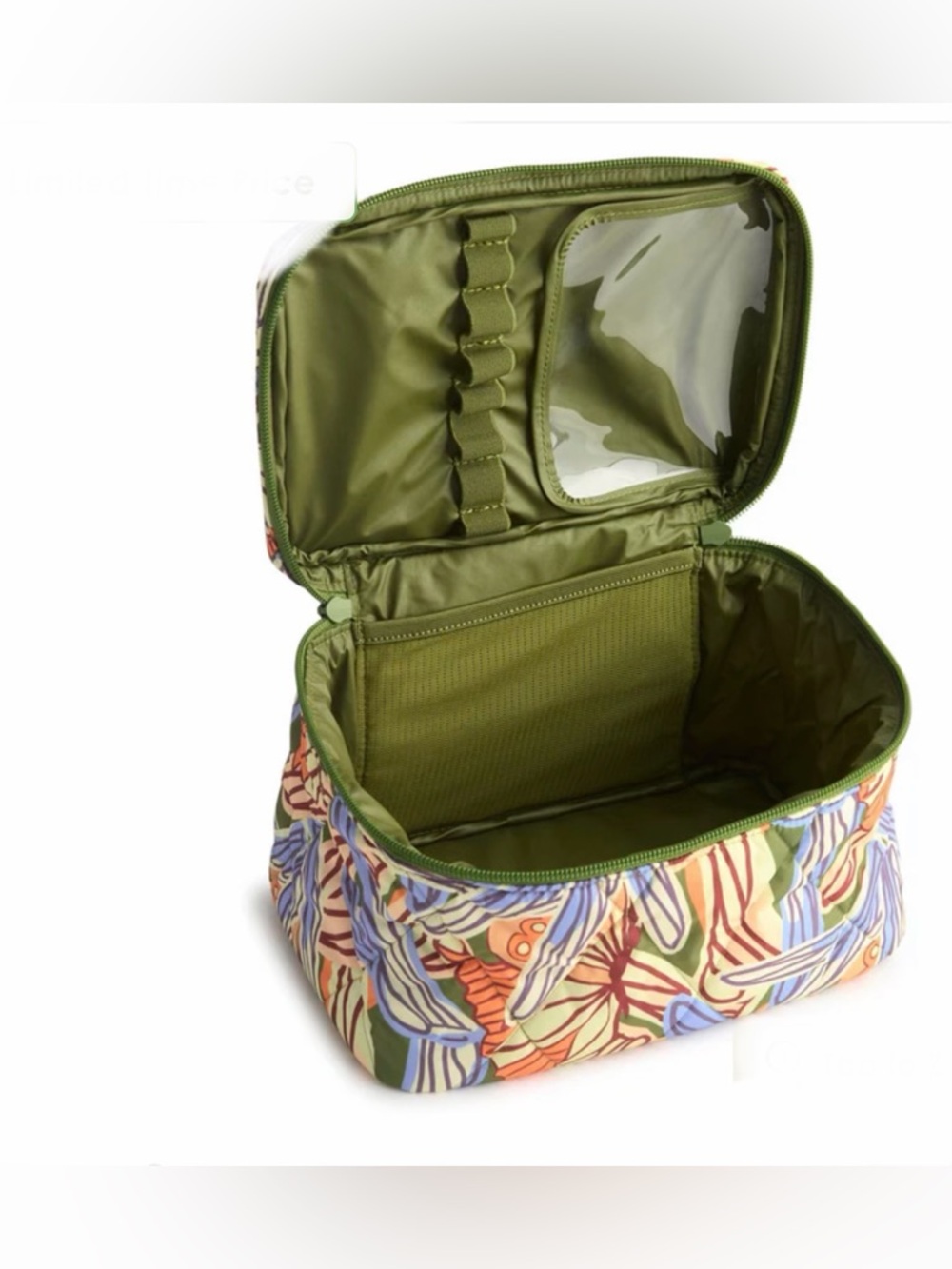 Vera Bradley Large Brush Up Cosmetic in Ultralight in Dragonfly By NWT
